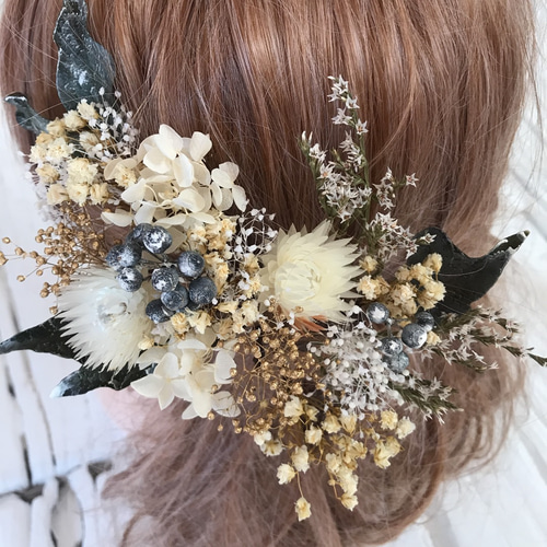 オフホワイト アンティーク 髪飾り ヘッドドレス ヘッドドレス