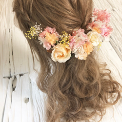 ラプンツェル髪飾り サーモンピンク ヘッドドレス 3枚目の画像