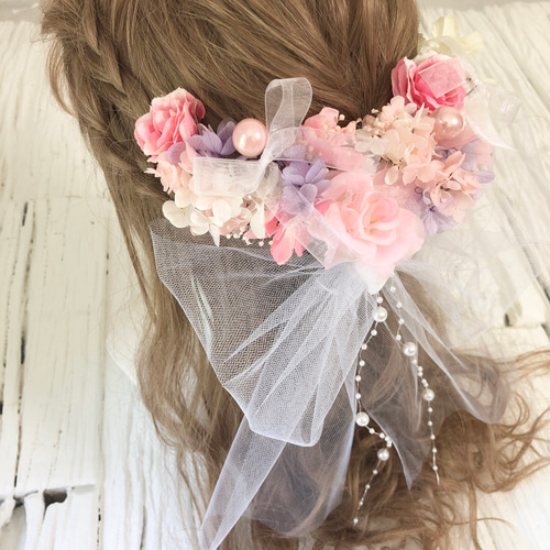 seetピンク  髪飾り　ヘッドドレス