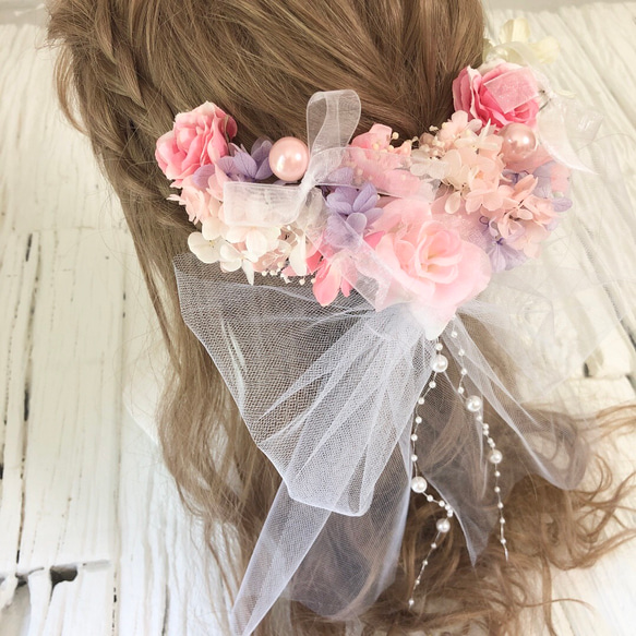 seetピンク 髪飾り ヘッドドレス 2枚目の画像