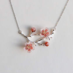 桜の小枝のネックレス（シルバー） 3枚目の画像
