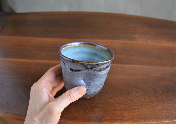 桜島釉 ロックカップ(大)　お祝い 4枚目の画像