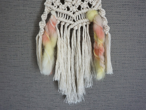 macrame tapestry "Pink" 3枚目の画像