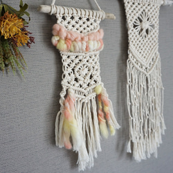 macrame tapestry "Pink" 4枚目の画像