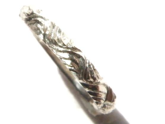 浪葉の枯山水　甲丸シルバーリング