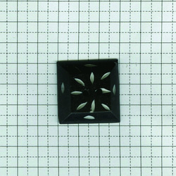 水牛の角の四角いボタン（6-400-12） 2枚目の画像