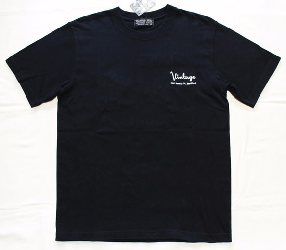 刺繍Tシャツ Vintage Co.　W-17004　ブラック　Ｍ 2枚目の画像