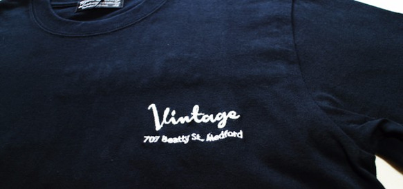 刺繍Tシャツ Vintage Co.　W-17004　ブラック　Ｍ 4枚目の画像