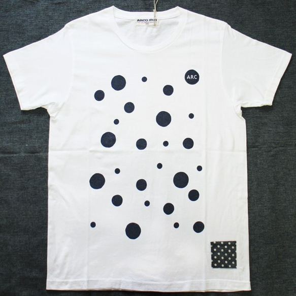 プリントTシャツ　Random Dots 18　A-18010 ホワイト　Ｍ 2枚目の画像