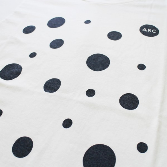 プリントTシャツ　Random Dots 18　A-18010 ホワイト　Ｍ 4枚目の画像