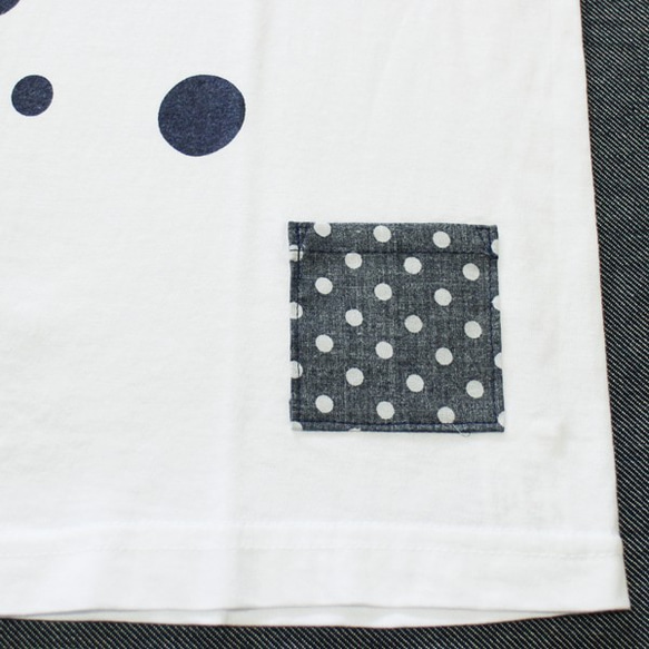 プリントTシャツ　Random Dots 18　A-18010 ホワイト　Ｍ 5枚目の画像