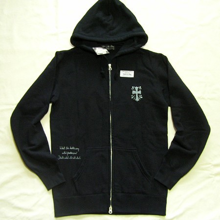 ジップパーカー プリントジップパーカー SKULL W-12057 ブラック L パーカー