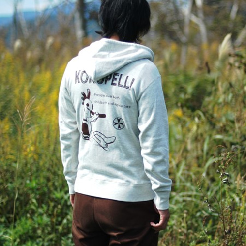 プリントジップパーカー KOKOPELLI W-12058 オートミール M