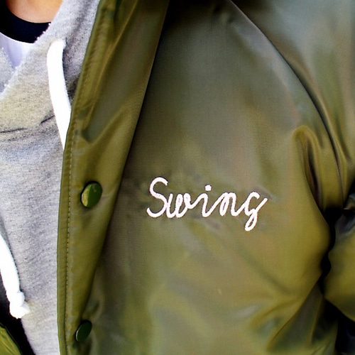 刺繍コーチジャケット NEW ORLEANS W-17056 カーキ L コート