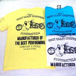 【アウトレット】プリントTシャツ WEST COAST CHOPPERS　W-09042　ターコイズ　Ｍ 3枚目の画像