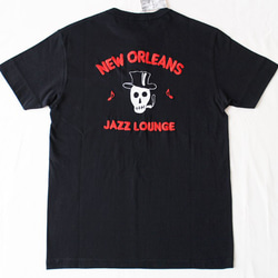 半袖ヘンリーＴシャツ　刺繍　NEW ORLEANS　W-20022　ブラック　M 4枚目の画像