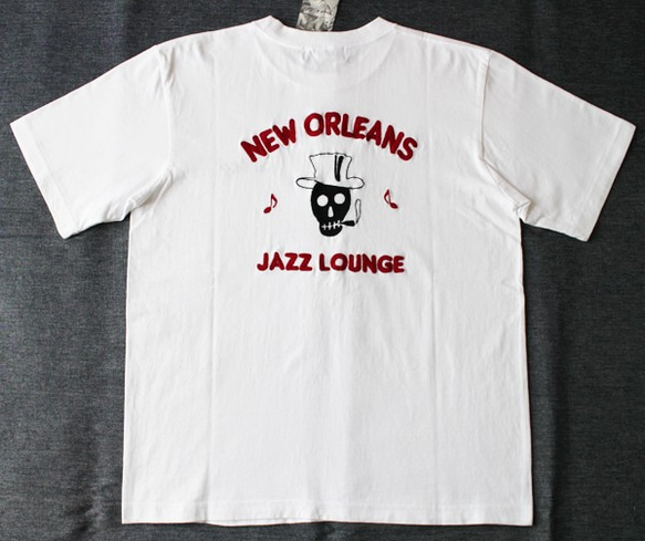 半袖Ｔシャツ　刺繍　NEW ORLEANS　W-20024　ホワイト　M 1枚目の画像