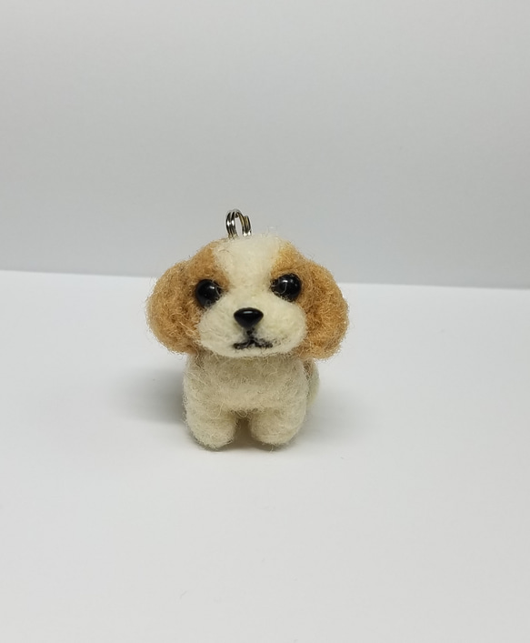 オーダーストラップ羊毛フェルト.お好きなわんちゃんで作ります❗ヌメ革.ハンドメイド.プレゼント犬誕生日.メモリアルシーズ 2枚目の画像