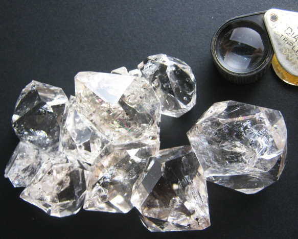 ハーキマー水晶 202g NYの鉱山オーナーから直輸入　HKM025 herkimer ハーキマーダイヤモンド 原石 8枚目の画像