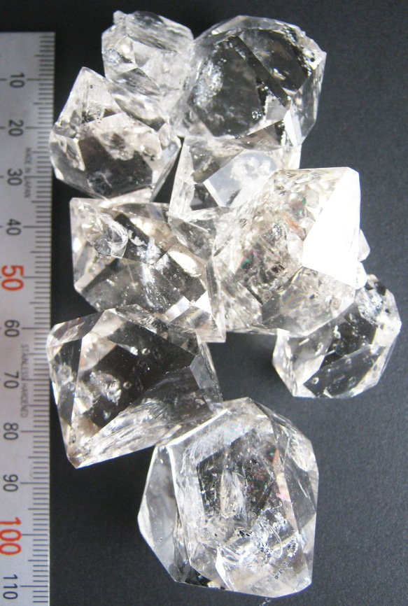 ハーキマー水晶 202g NYの鉱山オーナーから直輸入　HKM025 herkimer ハーキマーダイヤモンド 原石 9枚目の画像