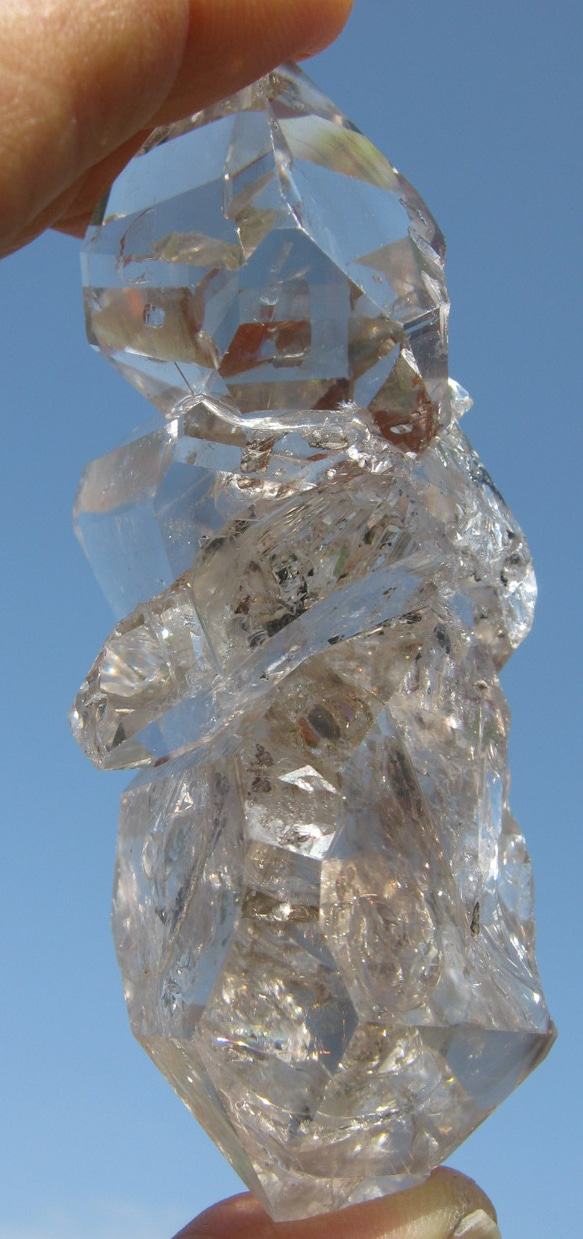ハーキマー水晶 165g NYの鉱山オーナーから直輸入　HKM029 herkimer ハーキマーダイヤモンド 原石 6枚目の画像