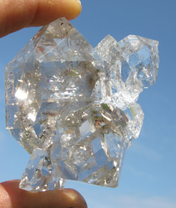 ハーキマー水晶 140g NYの鉱山オーナーから直輸入　HKM030 herkimer 原石 ハーキマーダイヤモンド 2枚目の画像