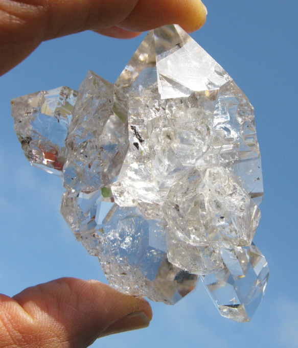 ハーキマー水晶 140g NYの鉱山オーナーから直輸入　HKM030 herkimer 原石 ハーキマーダイヤモンド 3枚目の画像