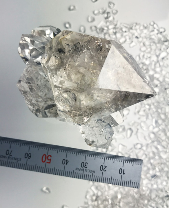 ハーキマー水晶 140g NYの鉱山オーナーから直輸入　HKM030 herkimer 原石 ハーキマーダイヤモンド 8枚目の画像