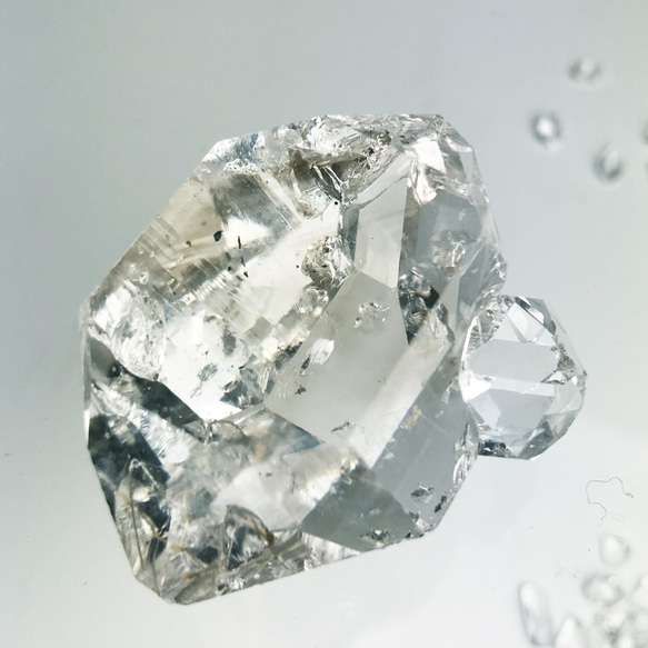 ハーキマー水晶 36g NYの鉱山オーナーから直輸入　HKM032 herkimer 原石 ハーキマーダイヤモンド 2枚目の画像