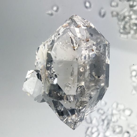ハーキマー水晶 36g NYの鉱山オーナーから直輸入　HKM032 herkimer 原石 ハーキマーダイヤモンド 3枚目の画像