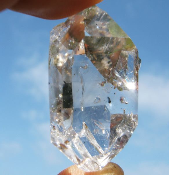 ハーキマー水晶 36g NYの鉱山オーナーから直輸入　HKM032 herkimer 原石 ハーキマーダイヤモンド 5枚目の画像