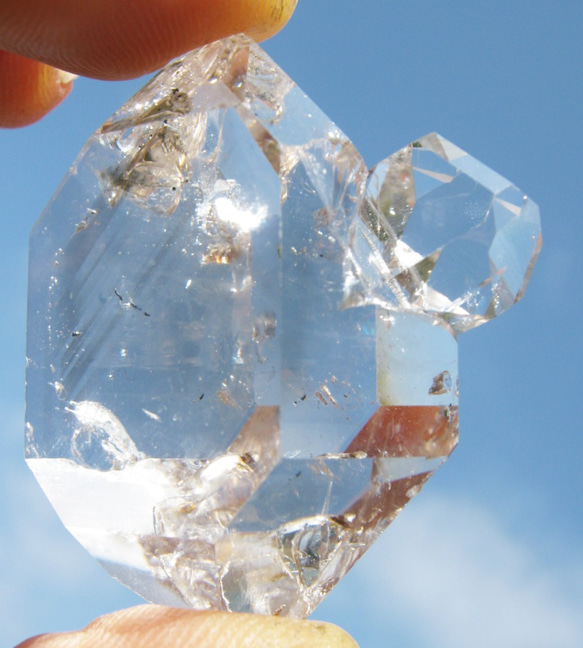 ハーキマー水晶 36g NYの鉱山オーナーから直輸入　HKM032 herkimer 原石 ハーキマーダイヤモンド 6枚目の画像