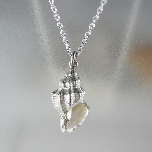 イルカのいる海 Shell05 貝のジュエリー【送料含】　シルバー　ペンダント
