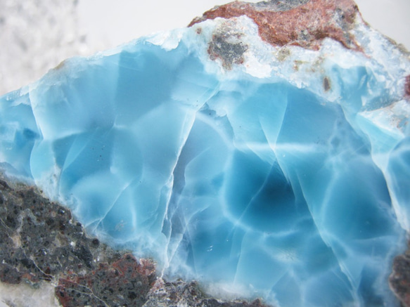 ラリマー　原石　【送料込】　LMRG031　ドミニカ共和国の鉱山から　larimar 6枚目の画像