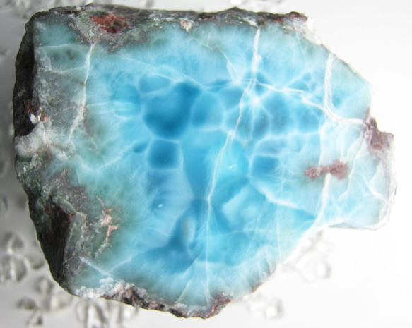 ラリマー原石 RA0373 ☆プレミアム☆ ラリマー 原石（ポリッシュ） 352．7g