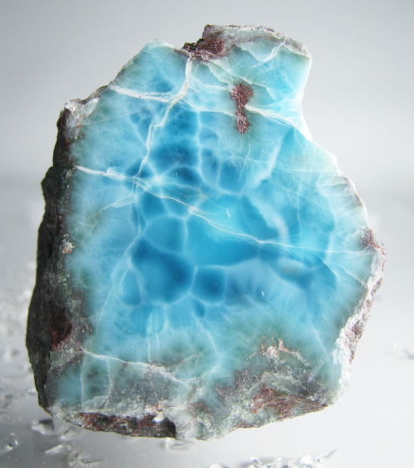 ラリマー　原石　【送料込】　LMRG034　ドミニカ共和国の鉱山から　larimar 2枚目の画像