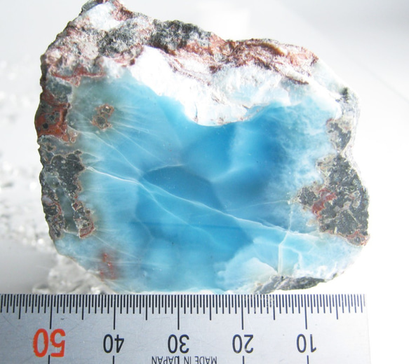 ラリマー　原石　【送料込】　LMRG033　ドミニカ共和国の鉱山から　larimar 10枚目の画像