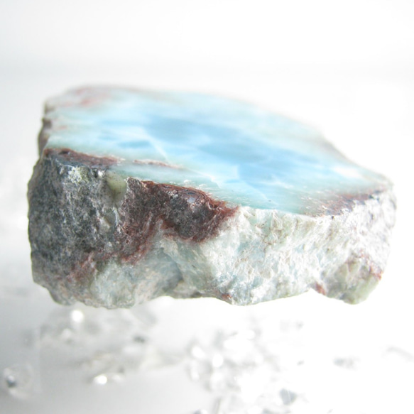 ラリマー　原石　【送料込】　LMRG039　ドミニカ共和国の鉱山から　larimar 6枚目の画像