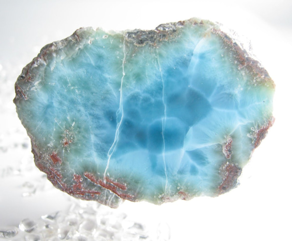 ラリマー　原石　【送料込】　LMRG039　ドミニカ共和国の鉱山から　larimar 8枚目の画像