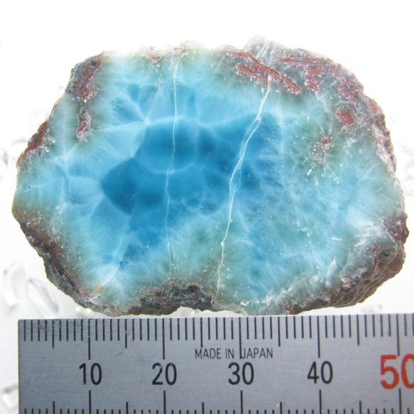 ラリマー　原石　【送料込】　LMRG039　ドミニカ共和国の鉱山から　larimar 10枚目の画像