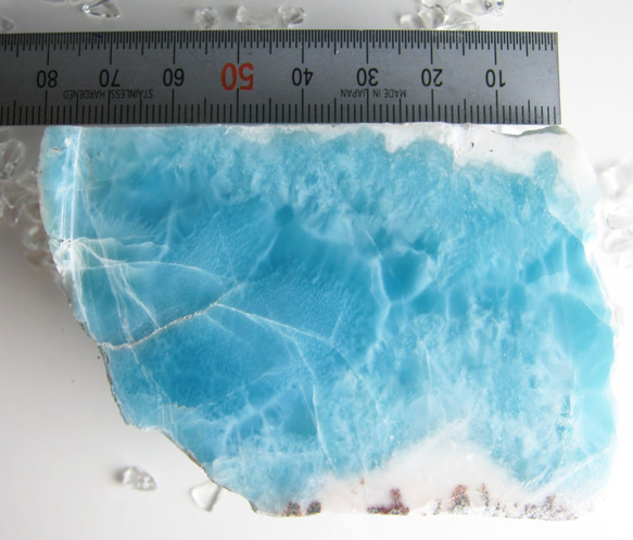 ラリマー　原石　【送料込】　LMRG042　ドミニカ共和国の鉱山から　larimar 8枚目の画像