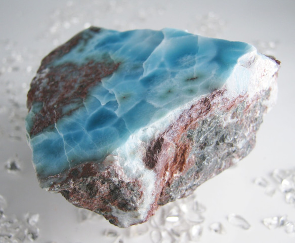 ラリマー　原石　【送料込】　LMRG046 ドミニカ共和国の鉱山から　larimar 7枚目の画像