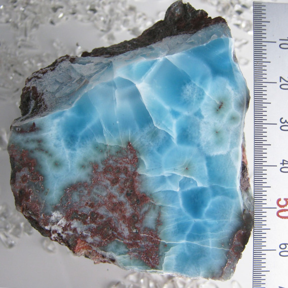 ラリマー　原石　【送料込】　LMRG046 ドミニカ共和国の鉱山から　larimar 8枚目の画像