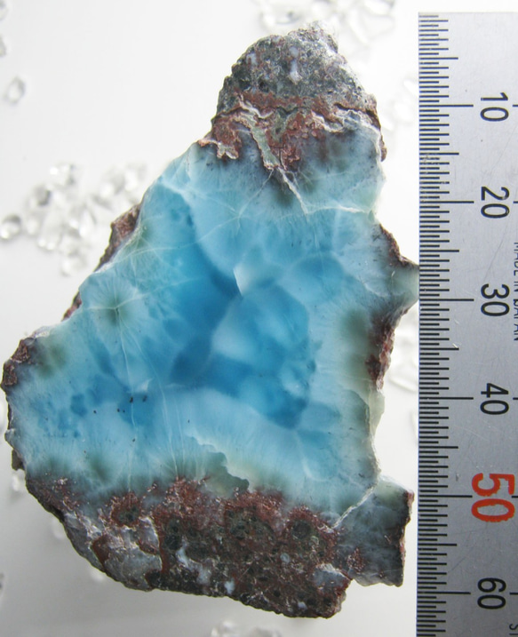 ラリマー　原石　【送料込】　LMRG047 ドミニカ共和国の鉱山から　larimar 7枚目の画像