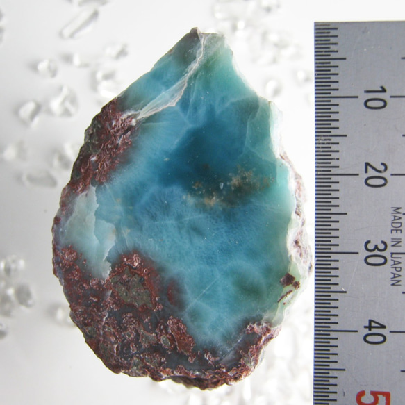 ラリマー　原石　【送料込】　LMRG050 ドミニカ共和国の鉱山から　larimar 8枚目の画像