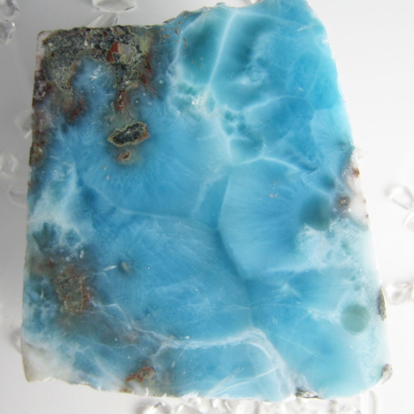 ラリマー　原石　【送料込】　LMRG053 ドミニカ共和国の鉱山から　larimar 1枚目の画像