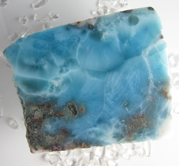 ラリマー　原石　【送料込】　LMRG053 ドミニカ共和国の鉱山から　larimar 2枚目の画像