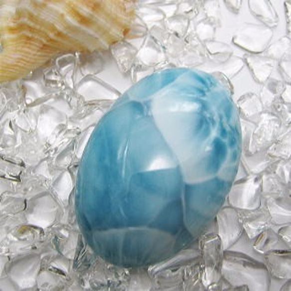 ラリマー　ルース　[送料込]　　SE923　ドミニカ共和国から　larimar　直輸入 1枚目の画像