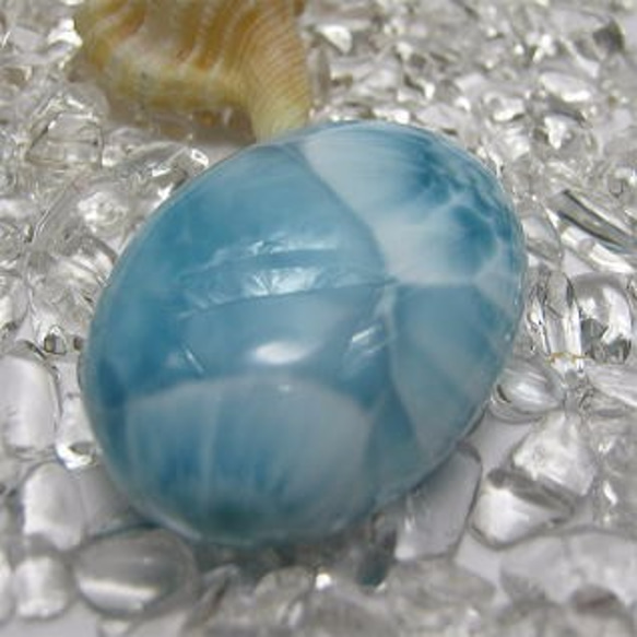 ラリマー　ルース　[送料込]　　SE923　ドミニカ共和国から　larimar　直輸入 6枚目の画像