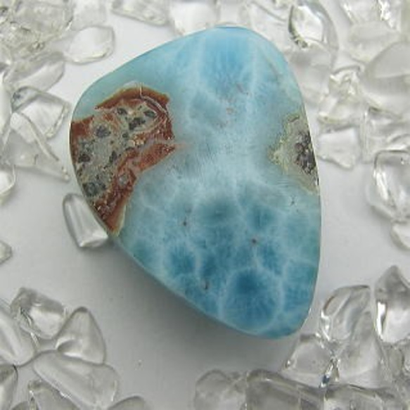 ラリマー　ルース　[送料込]　LMR020　larimar　直輸入 10枚目の画像